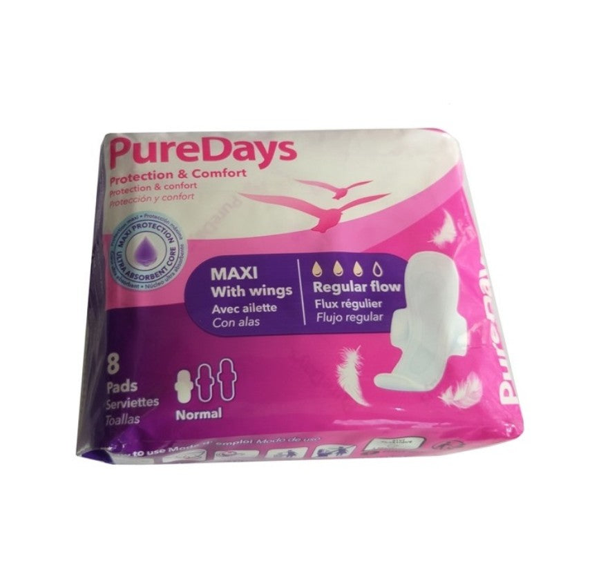 Puredays Fem Pad Wings 8's GSTex