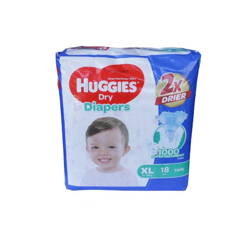 Huggies Dry Eco (XL)18's 42183 Diaper GSTex