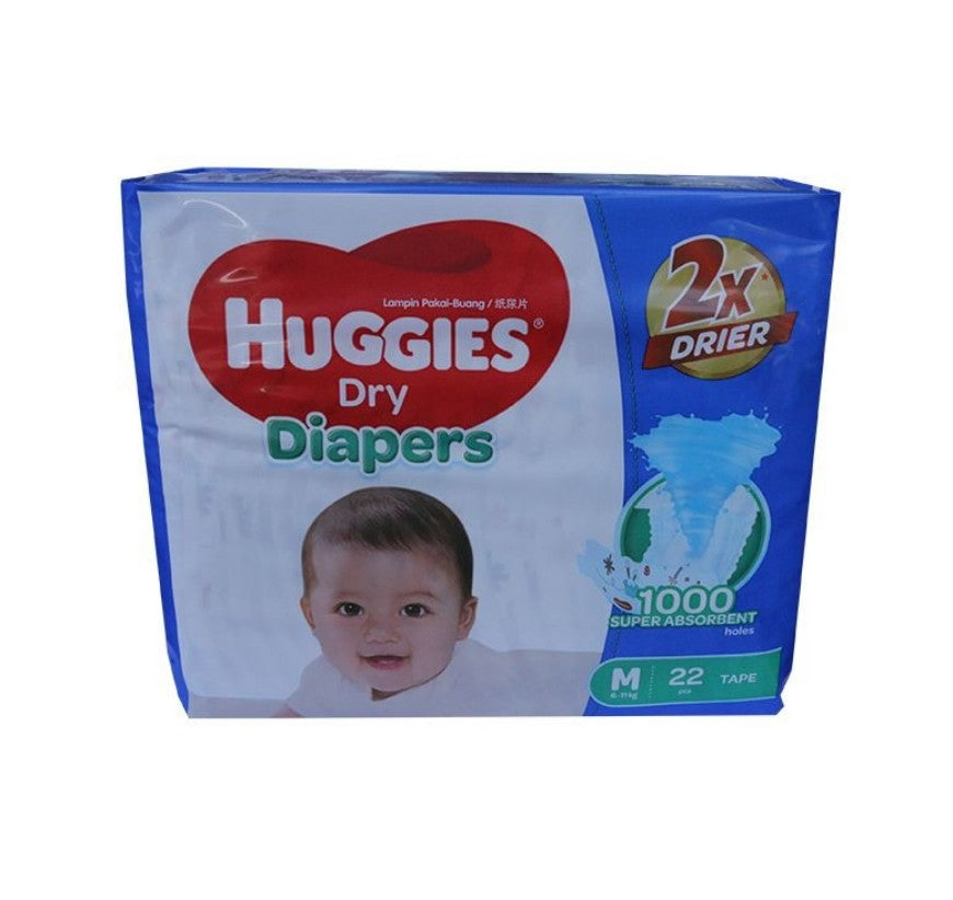 Huggies Dry Eco (M) 22s 42106A Diaper 42106 GSTex