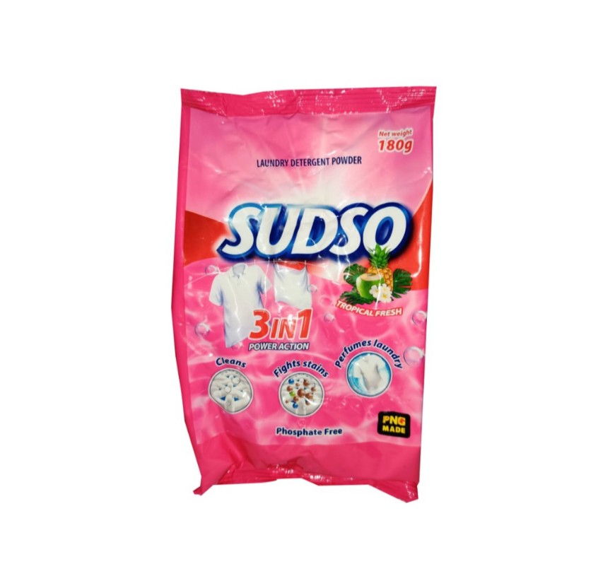 Sudso Tropical Fresh 180g Detergent Powder 3in1
