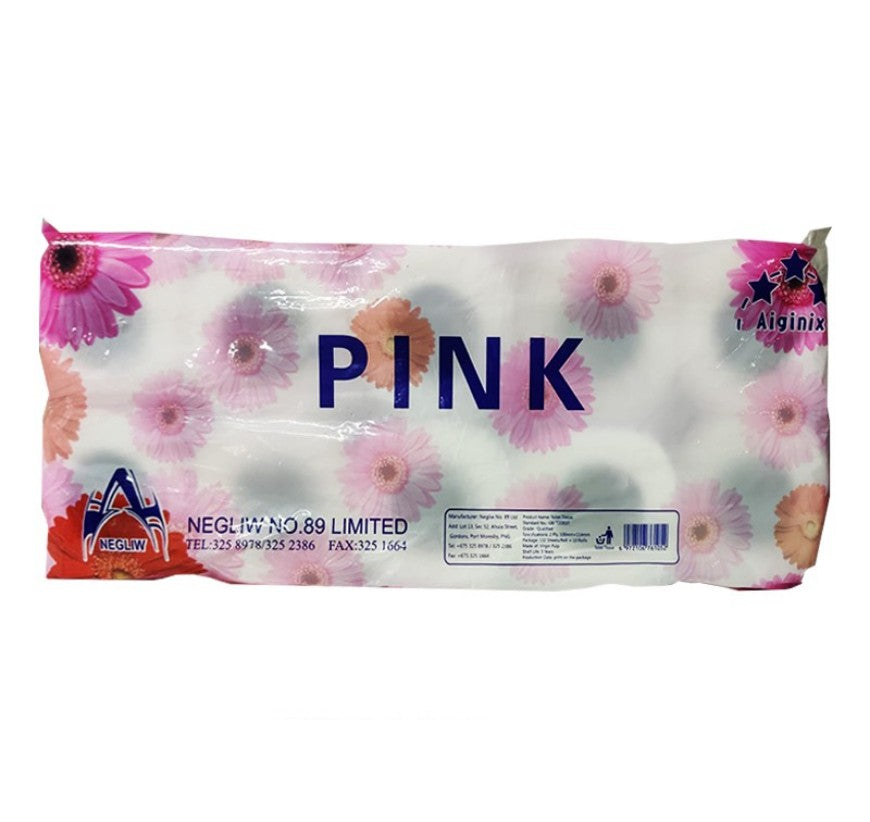 Aiginix Toilet Tissue Roll Pink 10pcs x 70g
