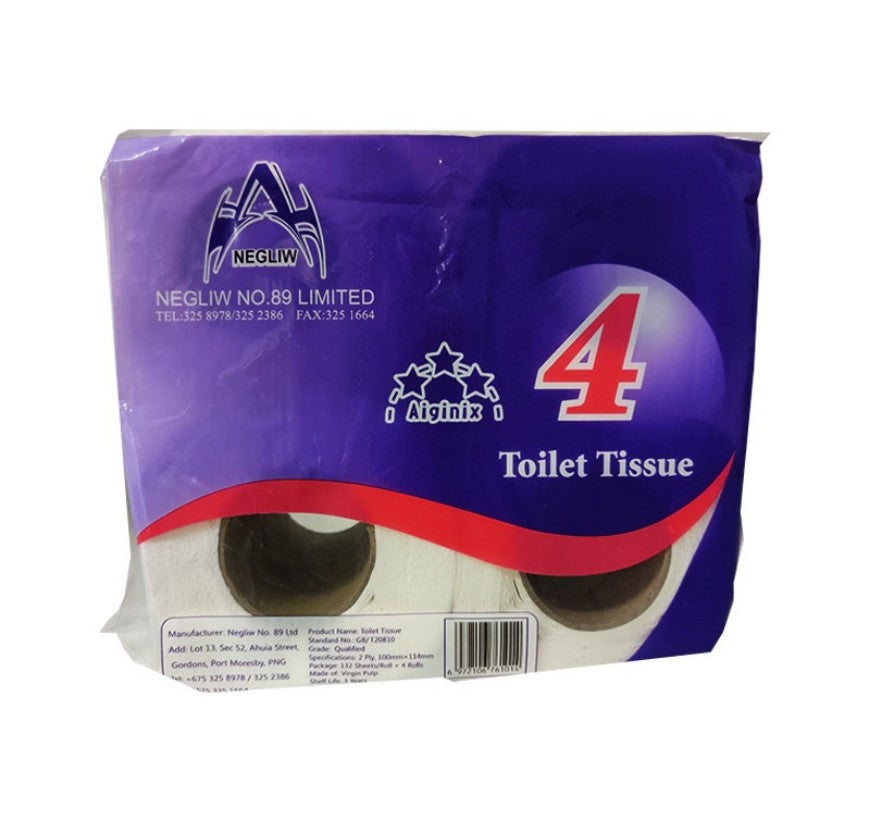 Aiginix Toilet Tissue Roll Blue 4pcs x 70g